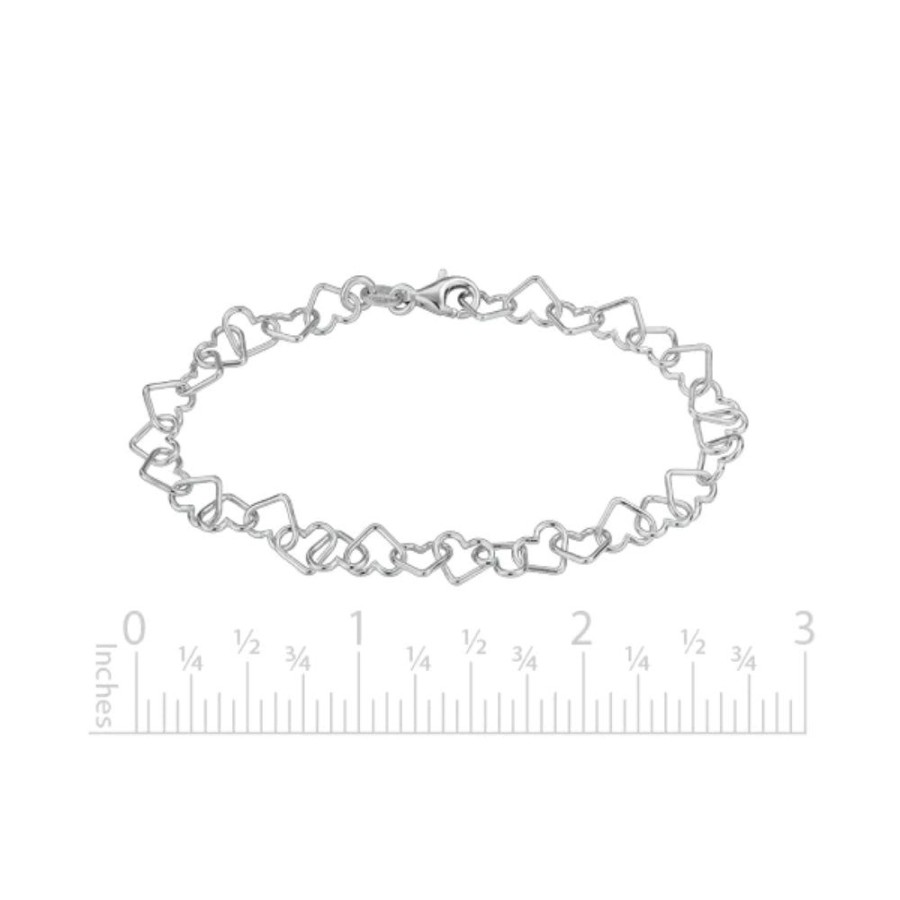 Jewelry Smyth Jewelers | Sterling Silver Linked Hearts Bracelet