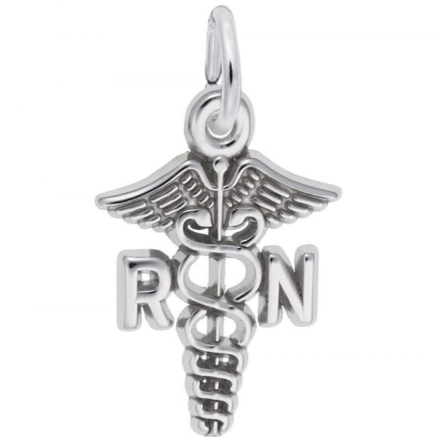 Jewelry Rembrandt | Sterling Silver Rn Caduceus Charm