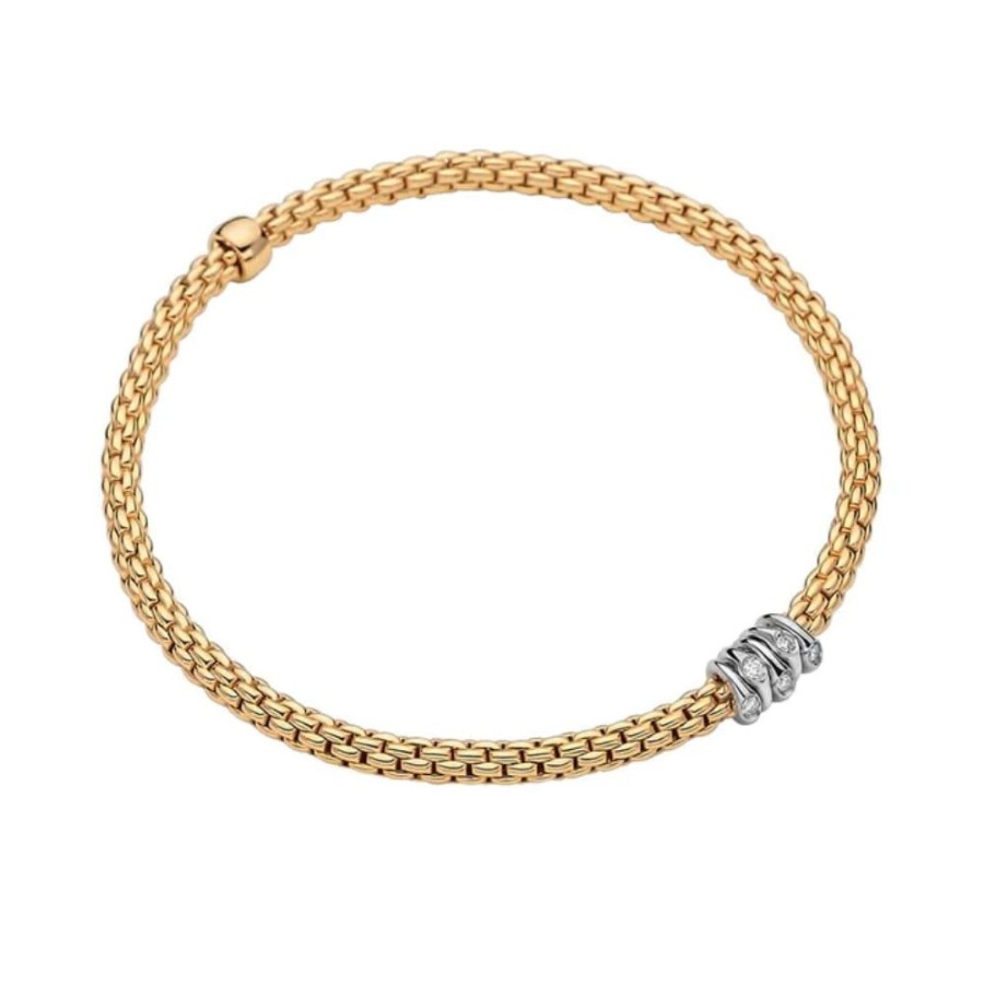 Jewelry Fope | Fope Prima Flex'It Diamond Station Bracelet