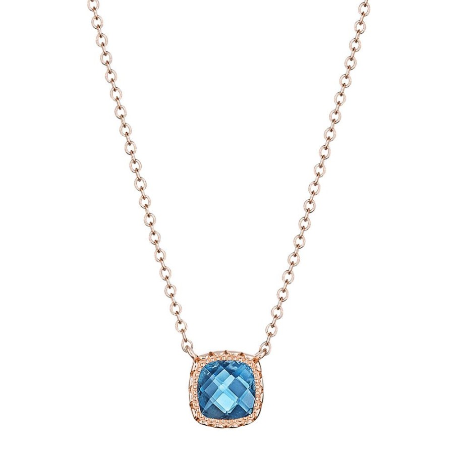 Jewelry Tacori | Tacori Cushion London Blue Topaz Necklace