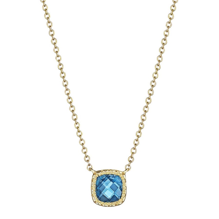 Jewelry Tacori | Tacori Cushion London Blue Topaz Necklace