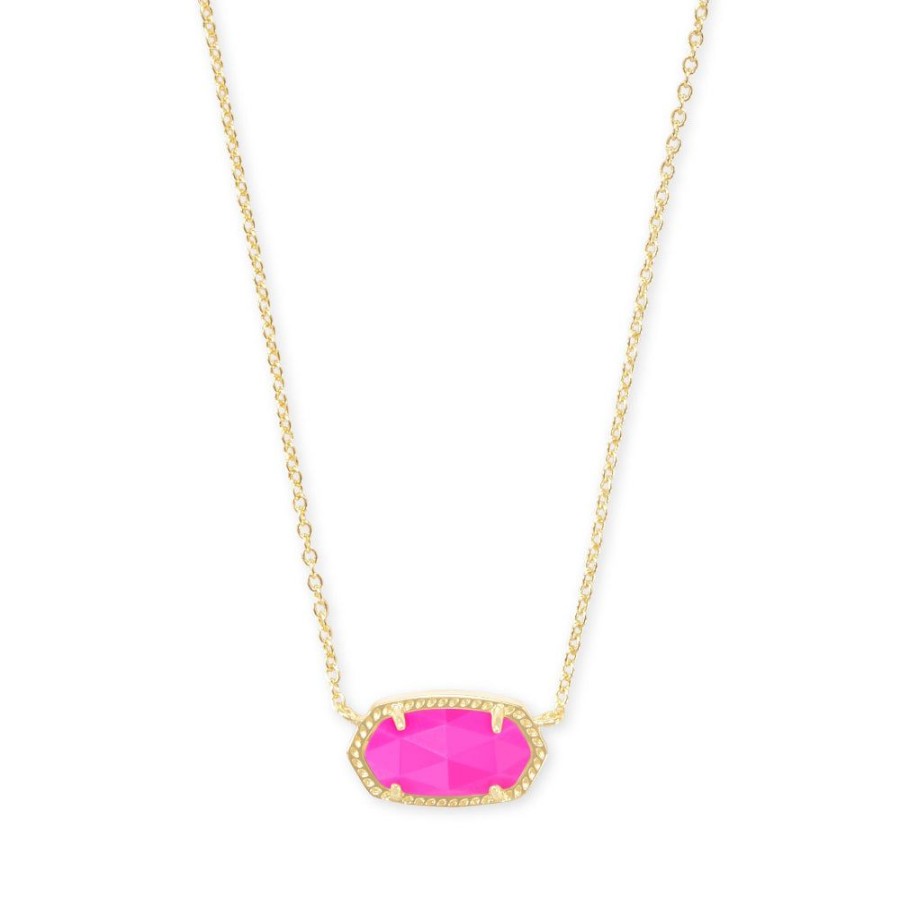 Jewelry Kendra Scott | Kendra Scott Elisa Gold Pendant Necklace In Magenta