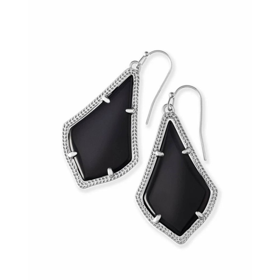 Jewelry Kendra Scott | Kendra Scott Alex Drop Earrings In Black Opaque Glass