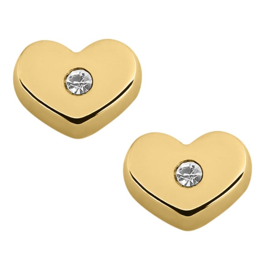 Jewelry Smyth Jewelers | Children'S 14K Gold Heart Earrings