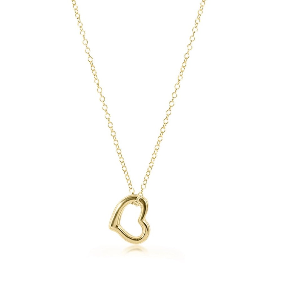 Jewelry enewton | Enewton 16" Gold Necklace - Love Gold Charm