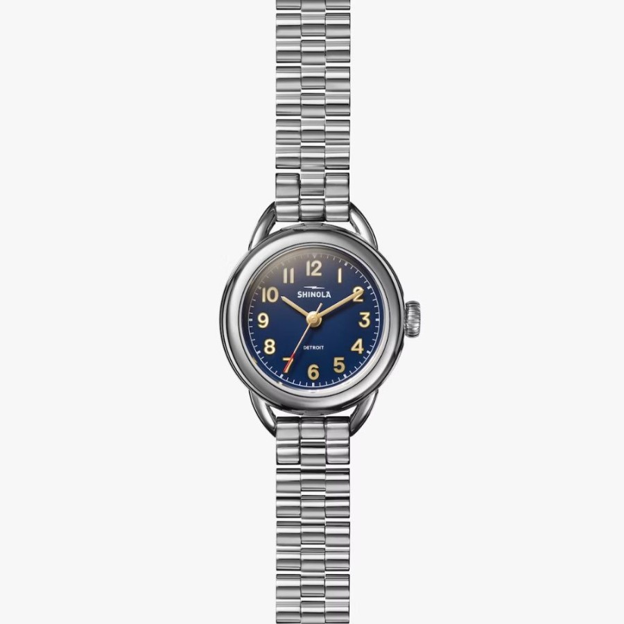 Timepieces Shinola | Shinola Runabout 25Mm Stainless Steel, Blue Dial