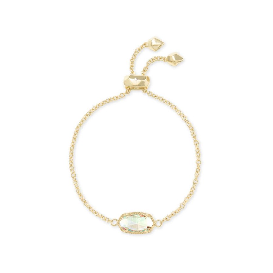 Jewelry Kendra Scott | Kendra Scott Elaina Gold Adjustable Cain Bracelet In Dichroic Glass