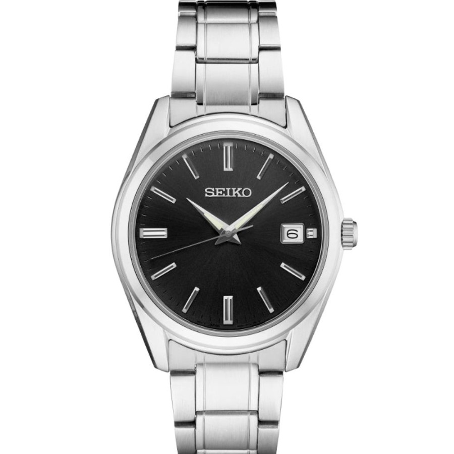 Gifts Seiko | Seiko Essentials Collection 40Mm Black Stainless Steel