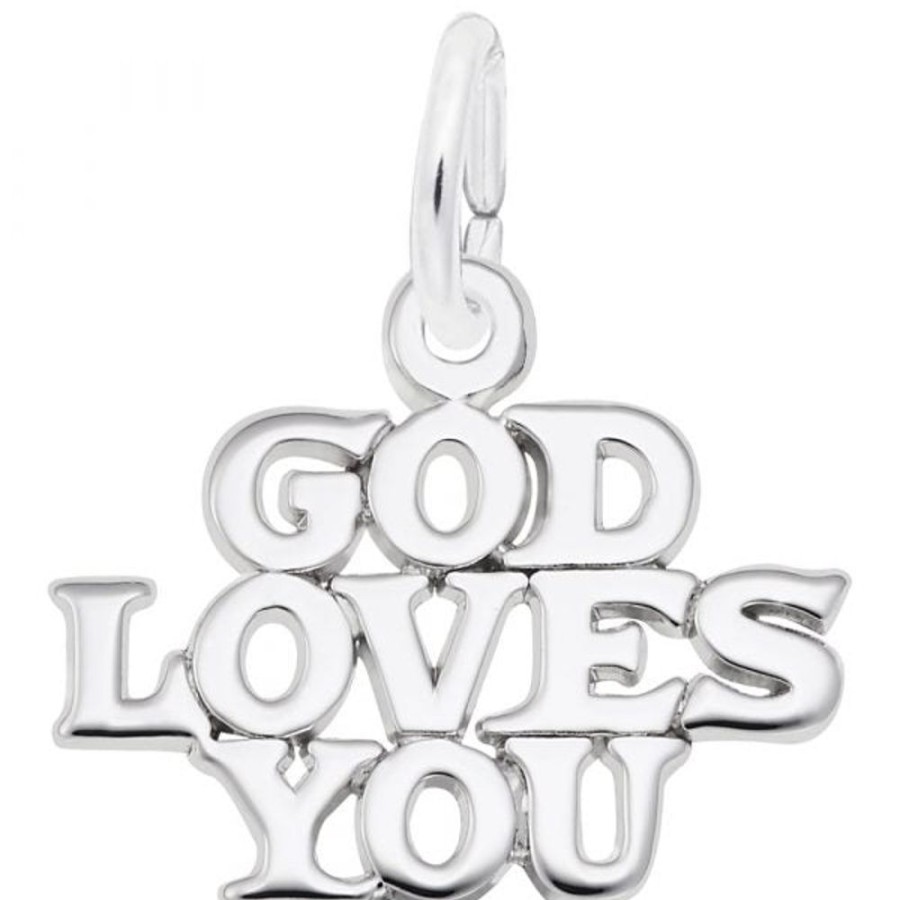 Jewelry Rembrandt | Sterling Silver "God Love You" Charm