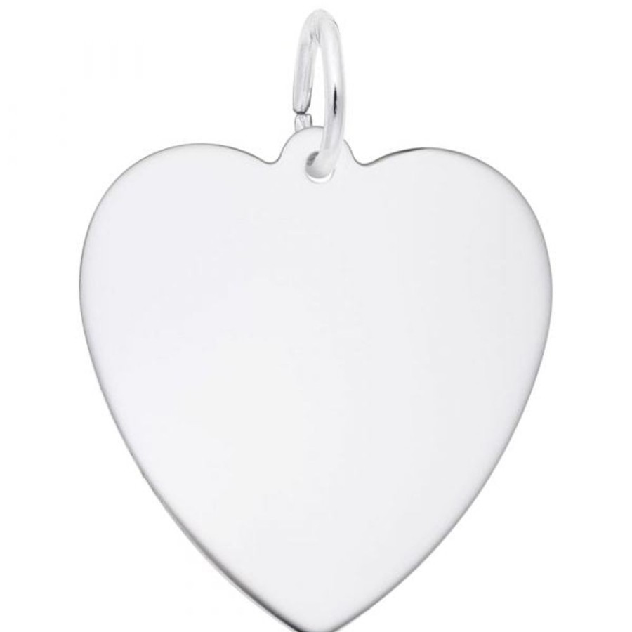 Jewelry Rembrandt | Sterling Silver Heart Disc Charm