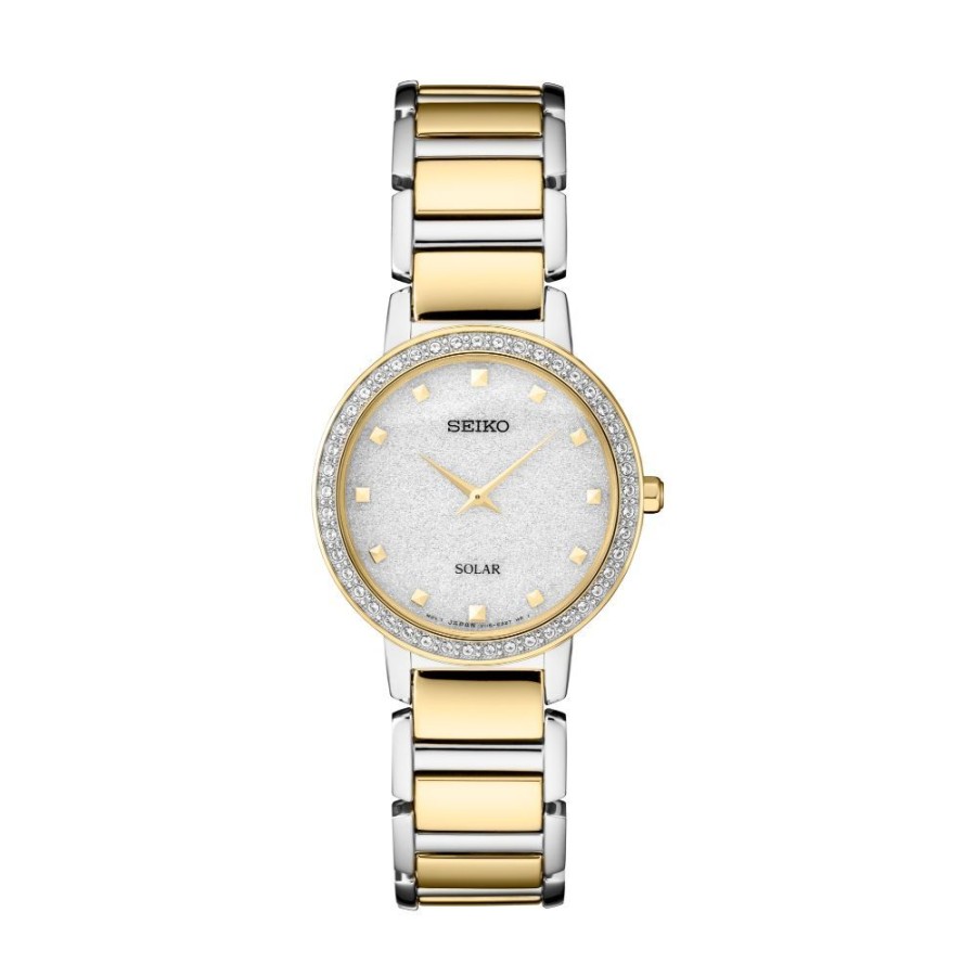 Timepieces Seiko | Seiko Crystal Collection 30Mm Two Tone Glitter Pattern