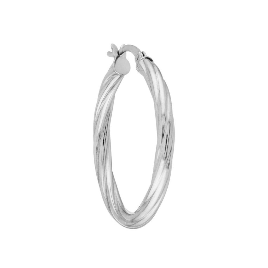 Jewelry Smyth Jewelers | Sterling Silver Twist Hoop Earrings