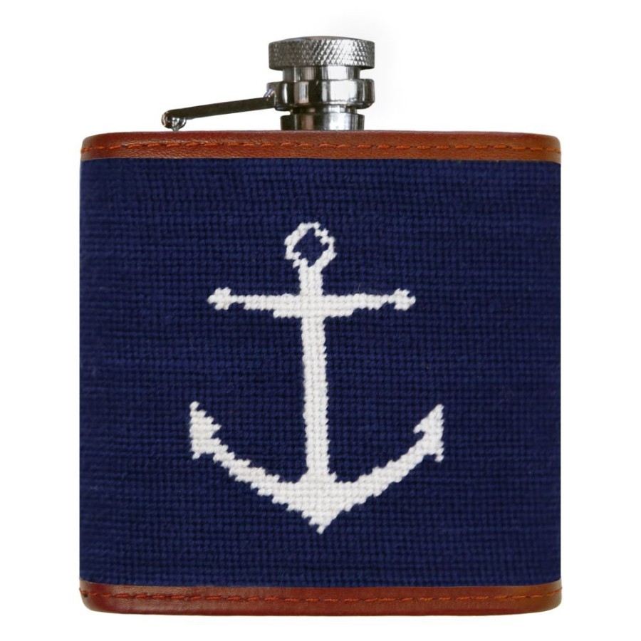 Gifts Smathers u0026 Branson | Smathers & Branson Anchor Flask-Dark Navy