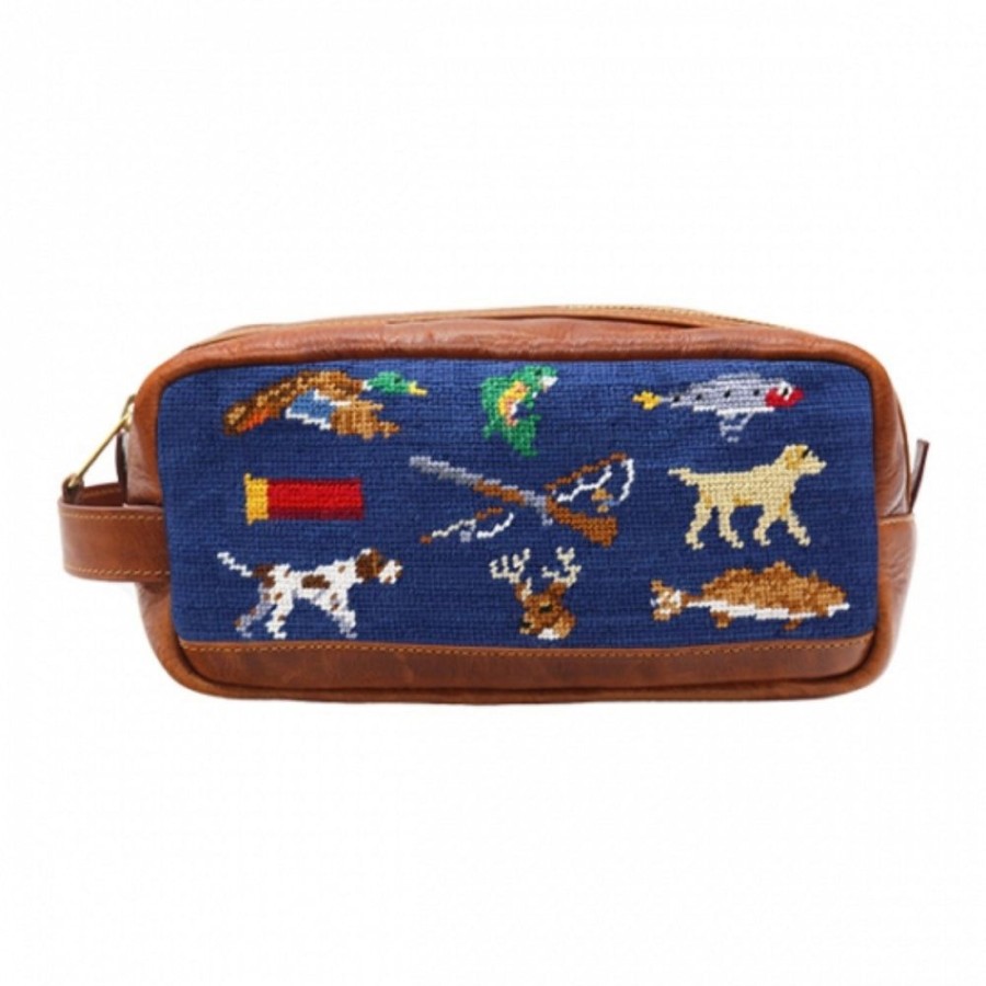 Gifts Smathers u0026 Branson | Smathers & Branson Southern Sportsman Pattern Needlepoint Toiletry Bag