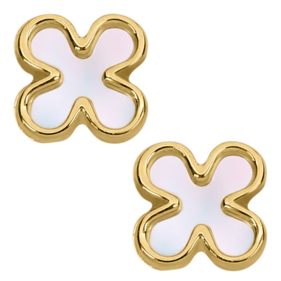 Jewelry Smyth Jewelers | Children'S Mother Of Pearl Clover Earrings