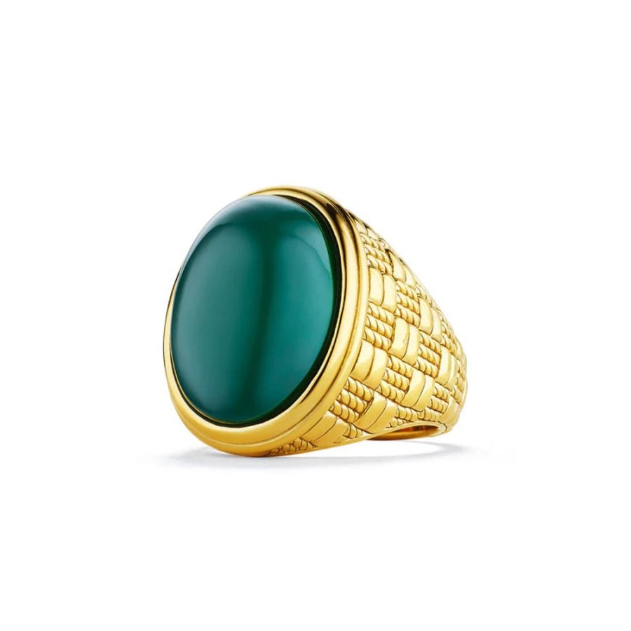 Jewelry Judith Ripka | Judith Ripka Ocean Reef Green Calcedony Cabochon Ring