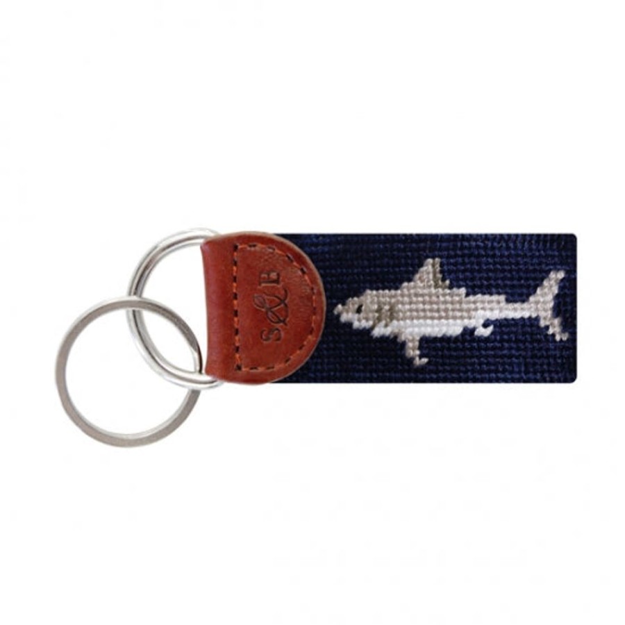 Gifts Smathers u0026 Branson | Smathers & Branson Great White Shark Needlepoint Key Fob