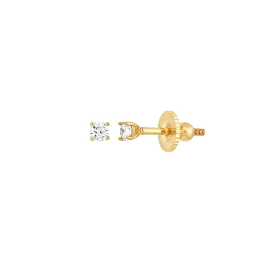 Jewelry Smyth Jewelers | Children'S 14K Yellow Gold Cz Stud Earrings