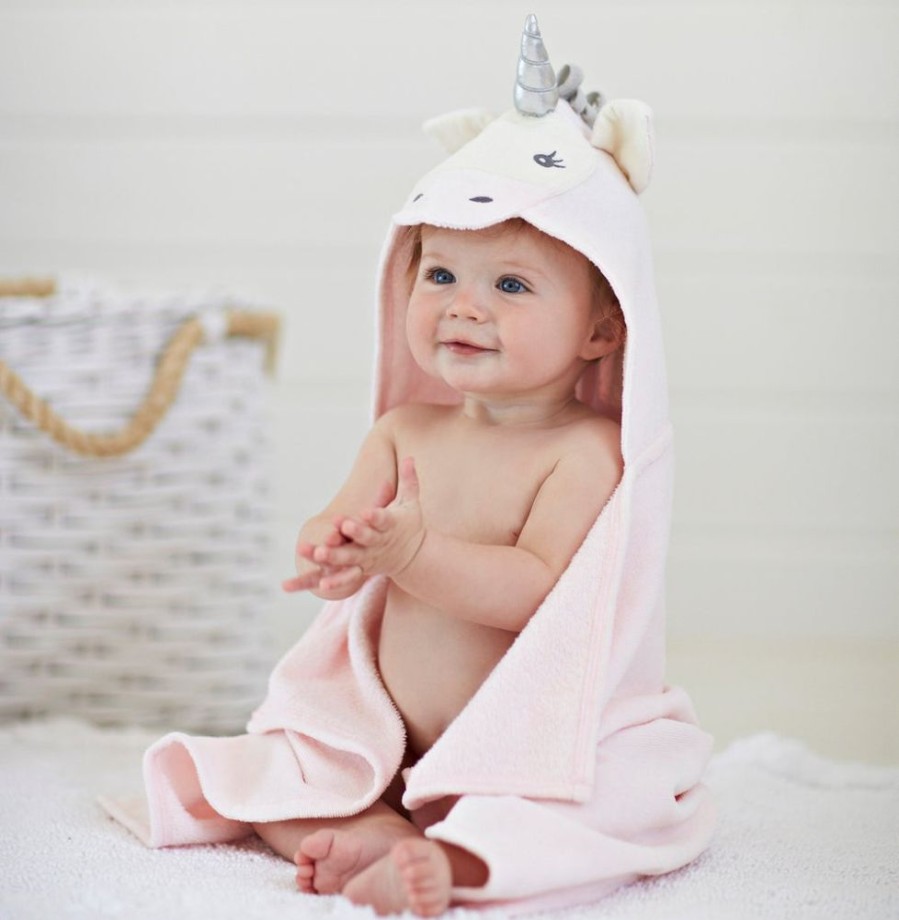 Gifts Elegant Baby | Elegant Baby Bath Wrap Pink Unicorn