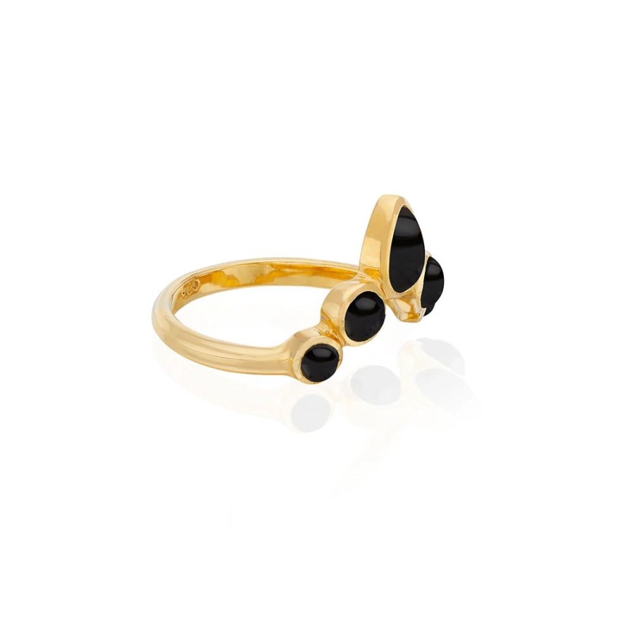 Jewelry Anna Beck | Anna Beck Black Onyx V Ring