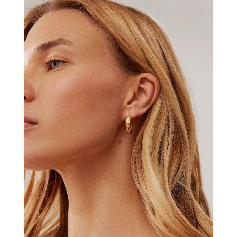 Jewelry Anna Beck | Anna Beck Classic Wide Hoop Earrings- Gold