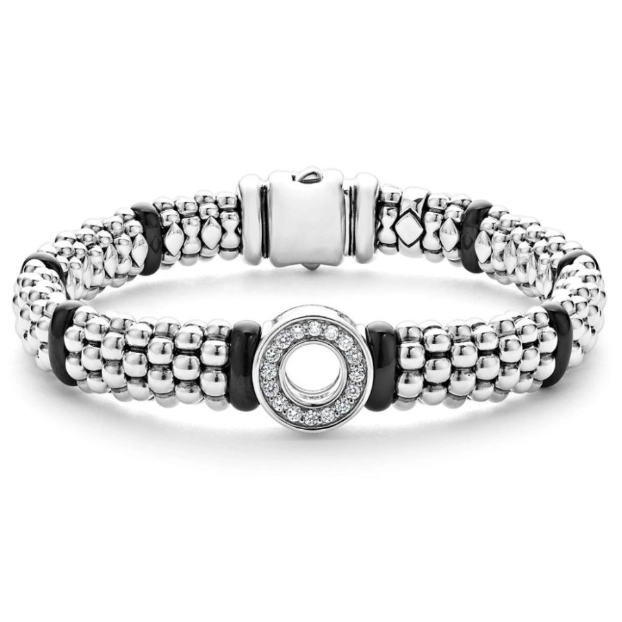 Jewelry Lagos | Lagos Ceramic And Diamond Circle Bracelet