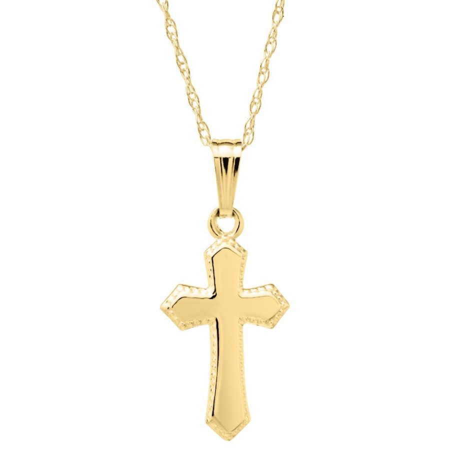 Jewelry Smyth Jewelers | Children'S 14K Cross Pendant Necklace 15"