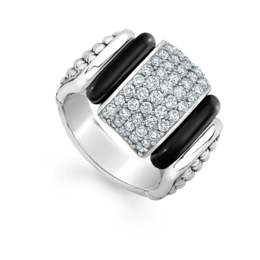 Jewelry Lagos | Lagos Black Caviar Diamond Ceramic Caviar Statement Ring