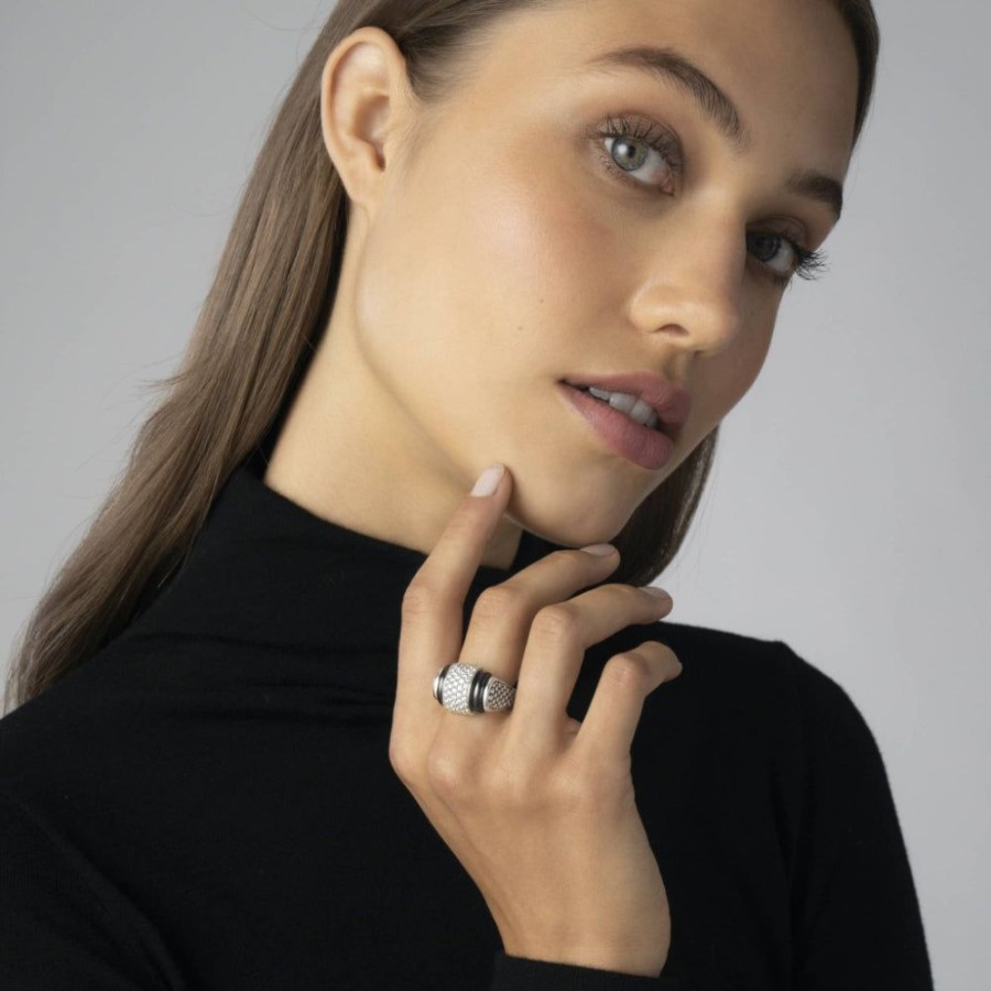 Jewelry Lagos | Lagos Black Caviar Diamond Ceramic Caviar Statement Ring