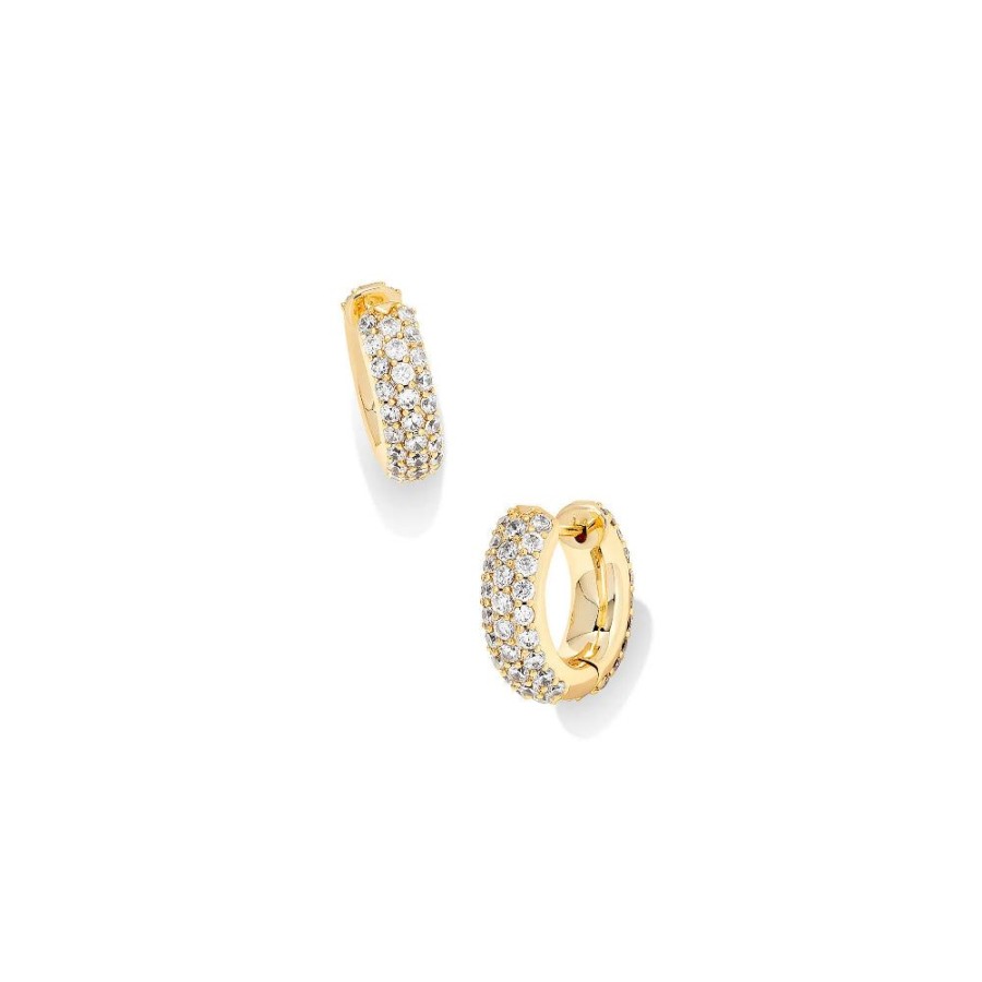 Jewelry Kendra Scott | Kendra Scott Mikki Pave Huggie Earrings