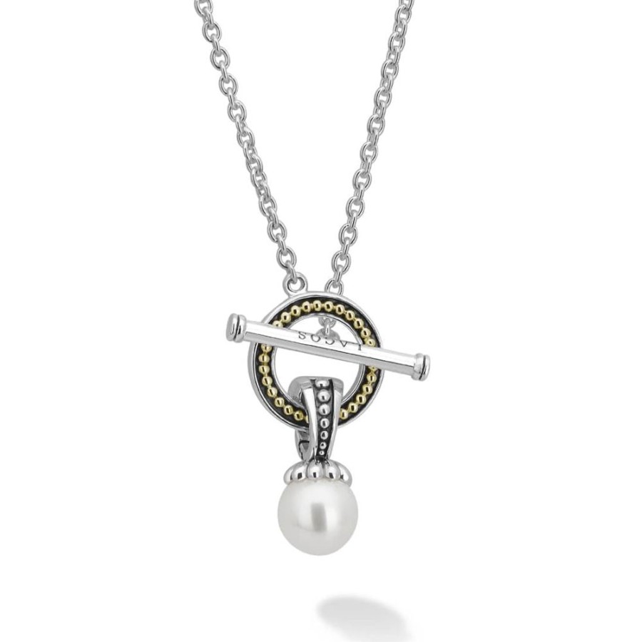 Jewelry Lagos | Lagos Luna Pearl Toggle Pendant Necklace