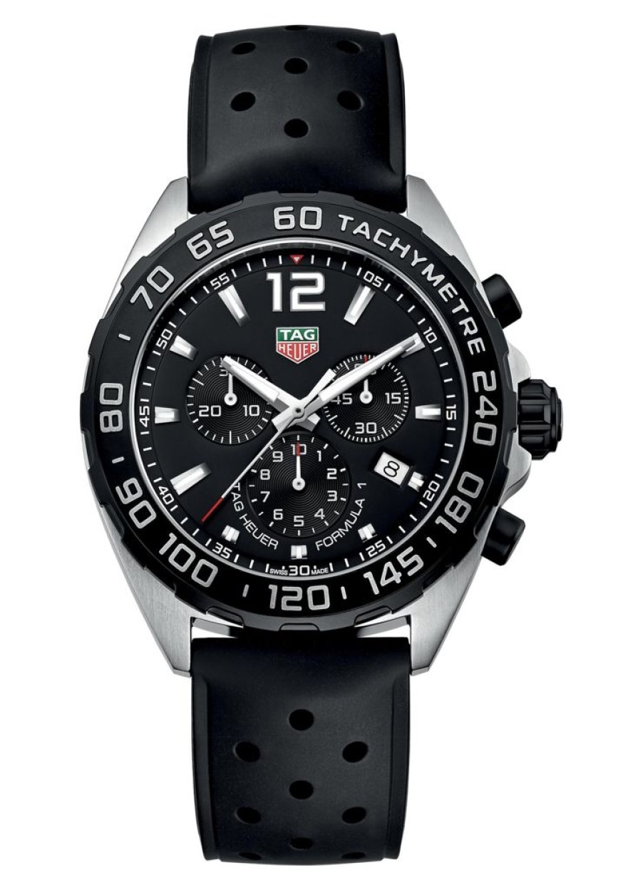 Timepieces TAG Heuer | Tag Heuer Gents Formula 1 Chronograph 43Mm Quartz - Black/Rubber