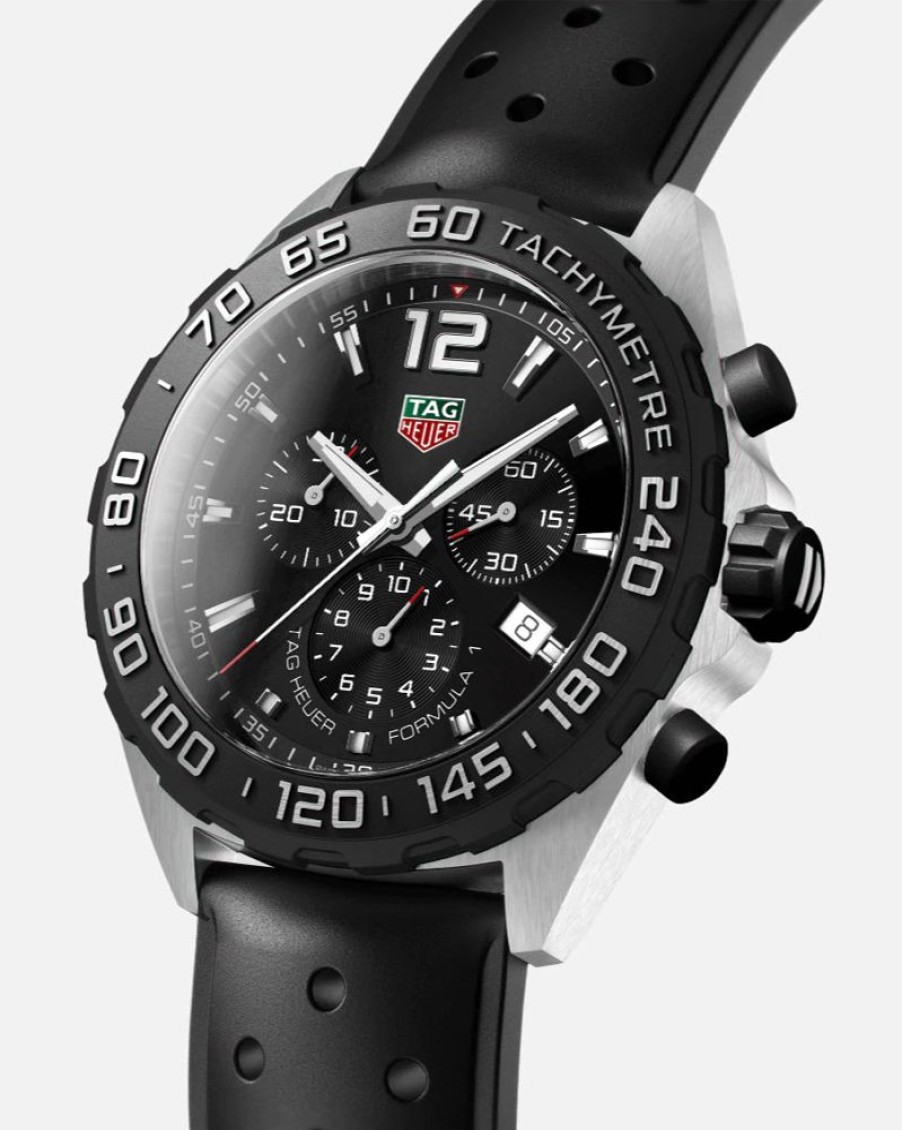 Timepieces TAG Heuer | Tag Heuer Gents Formula 1 Chronograph 43Mm Quartz - Black/Rubber