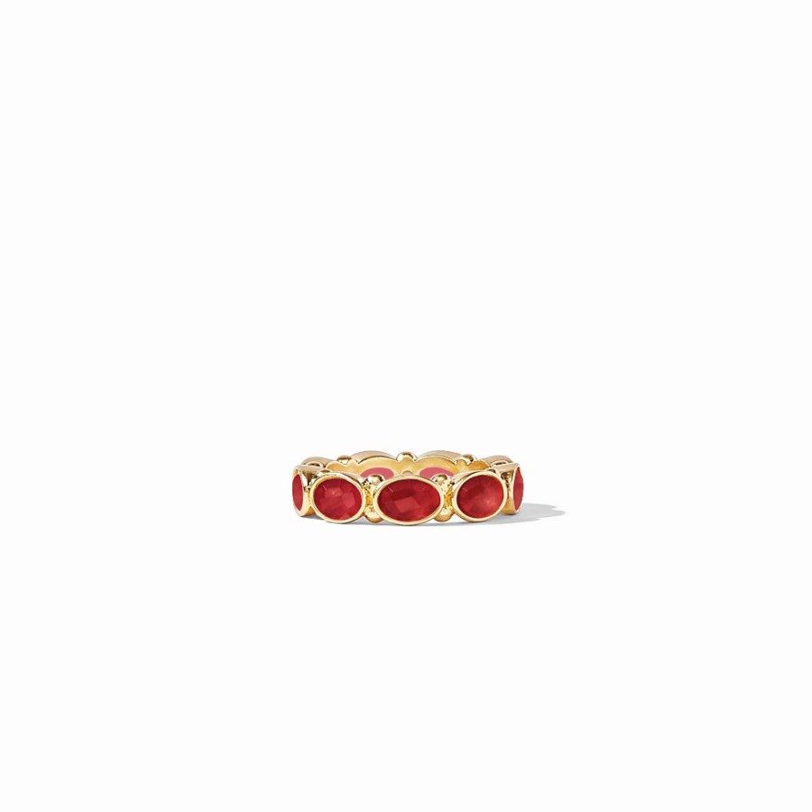 Jewelry Julie Vos | Julie Vos Mykonos Ring Gold Ruby Red Sz7