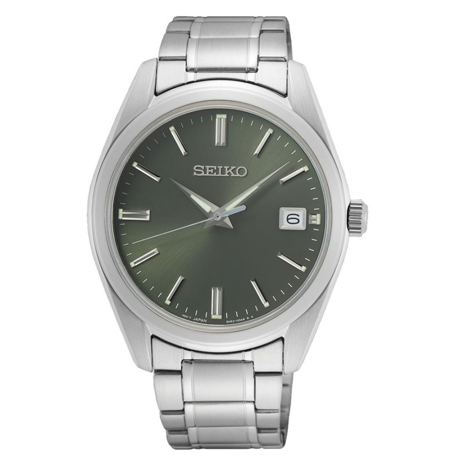 Timepieces Seiko | Seiko Essentials Stainless Steel 40Mm Quartz Watch