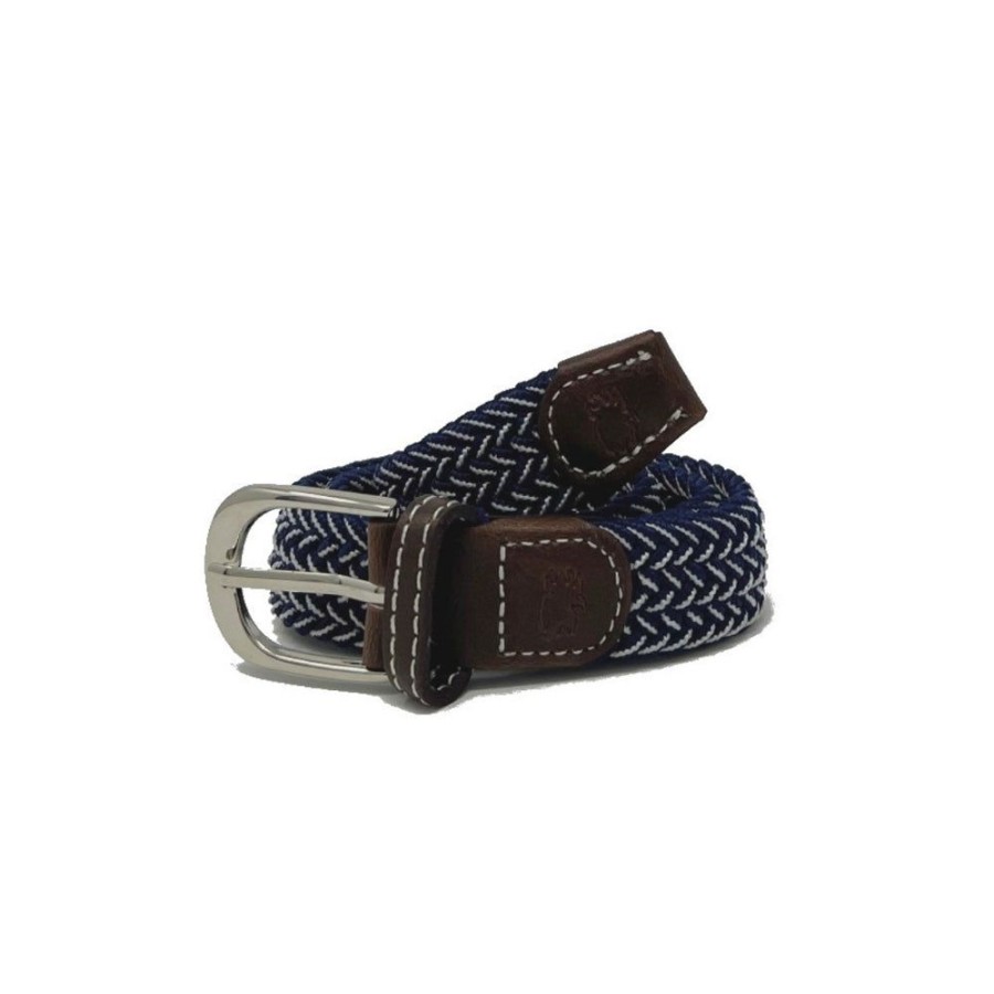 Gifts Roostas | Roostas The Lil' Ponte Vedra Kid'S Herringbone Woven Stretch Belt