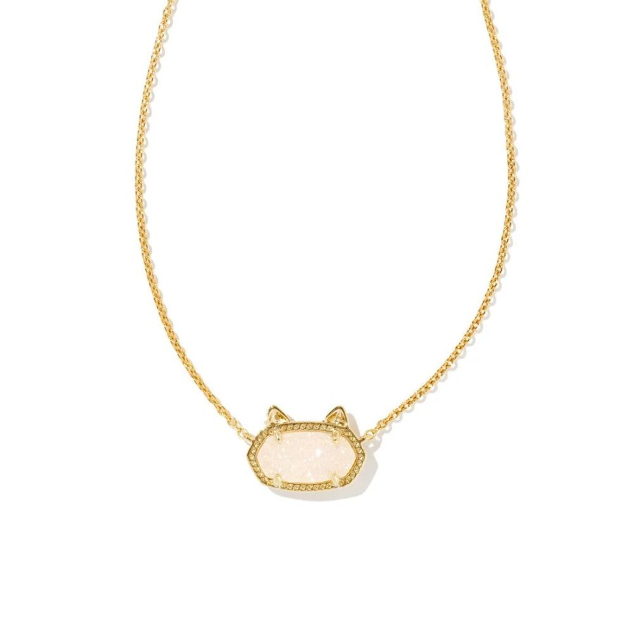 Jewelry Kendra Scott | Kendra Scott Elisa Cat Pendant Necklace In Drusy