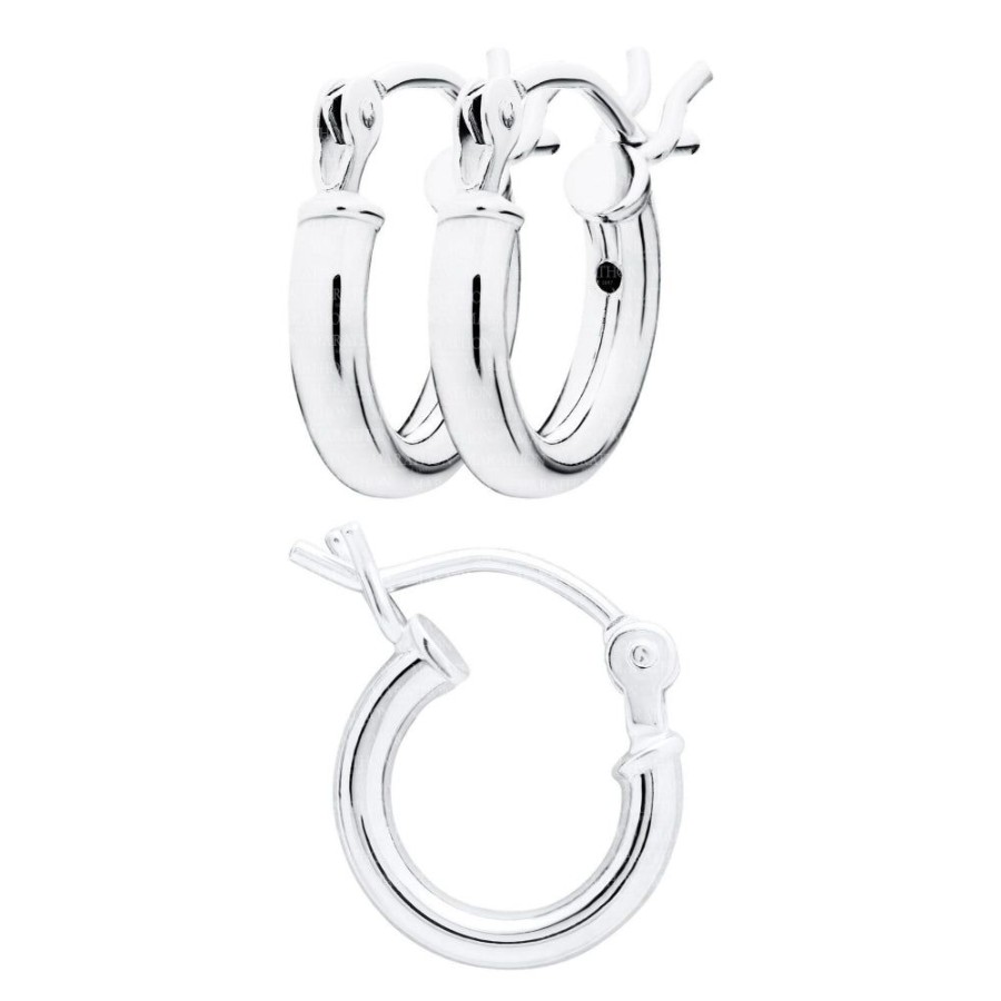 Jewelry Smyth Jewelers | Children'S Silver Hoop Earrings