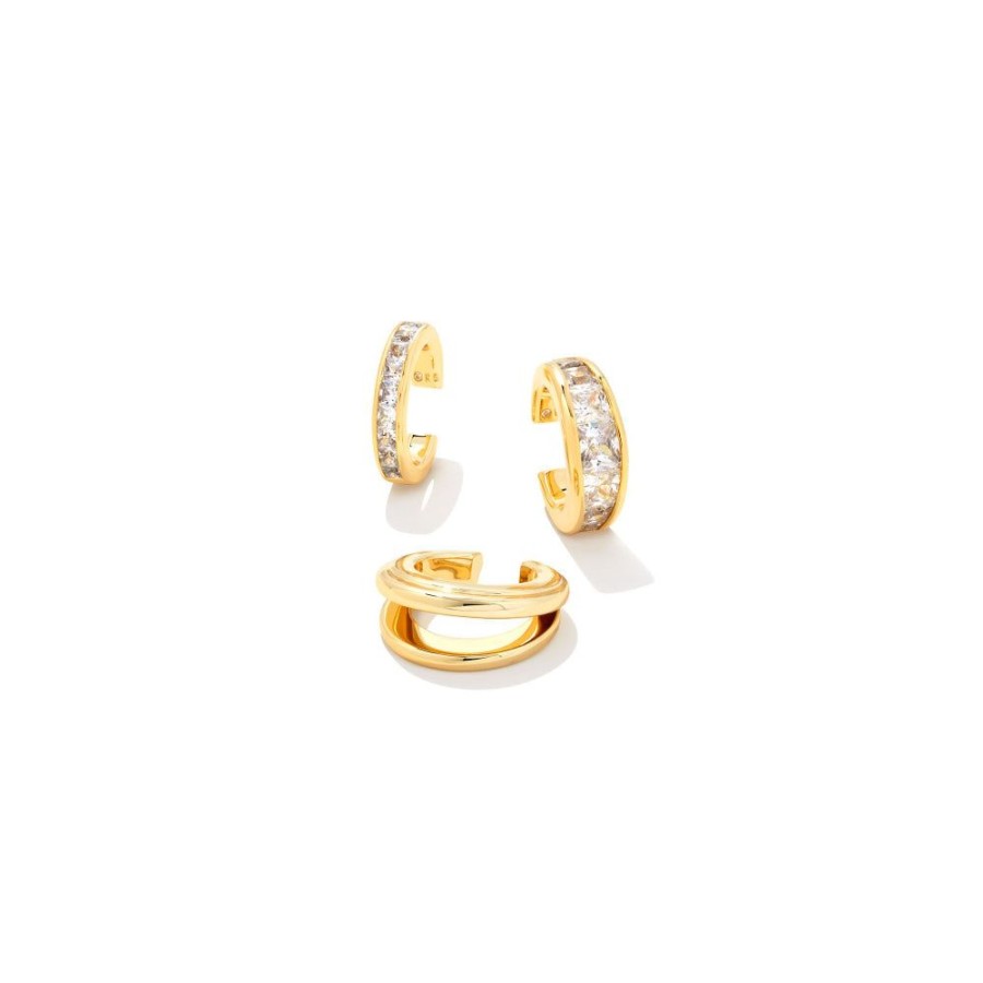 Jewelry Kendra Scott | Kendra Scott Parker Ear Cuff Set In White Crystal