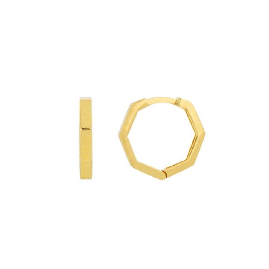 Jewelry Smyth Jewelers | 14K Hexagonal Huggie Earring