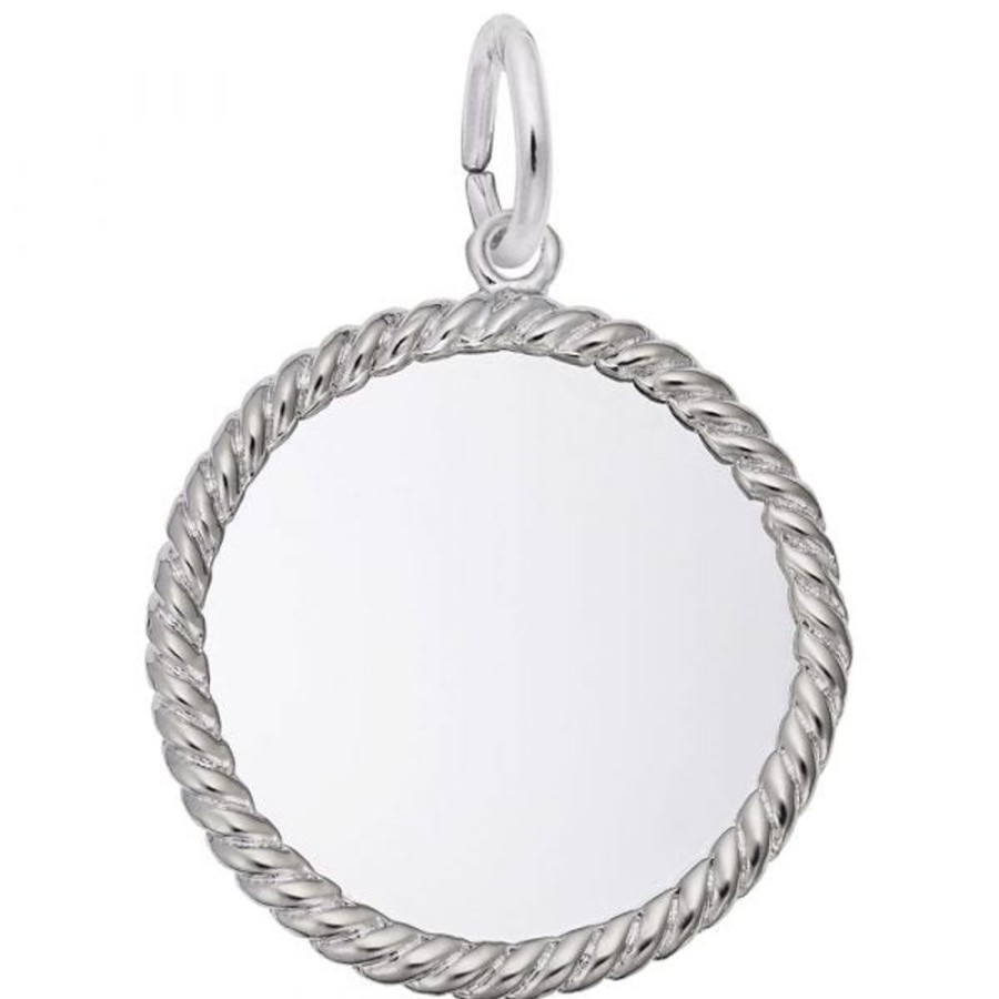 Jewelry Rembrandt | Sterling Silver Rope Disc Charm