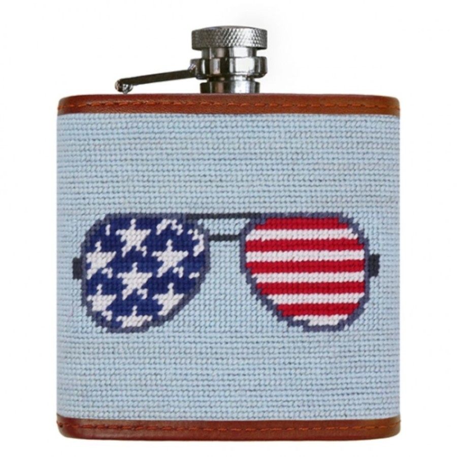 Gifts Smathers u0026 Branson | Smathers & Branson American Aviators Needlepoint Flask