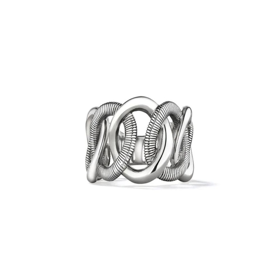 Jewelry Judith Ripka | Judith Ripka Sterling Silver Eternity Interlocking Link Ring