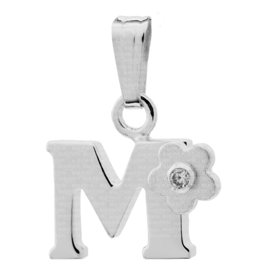 Gifts Smyth Jewelers | Sterling Silver Children'S Initial "M" Pendant Necklace