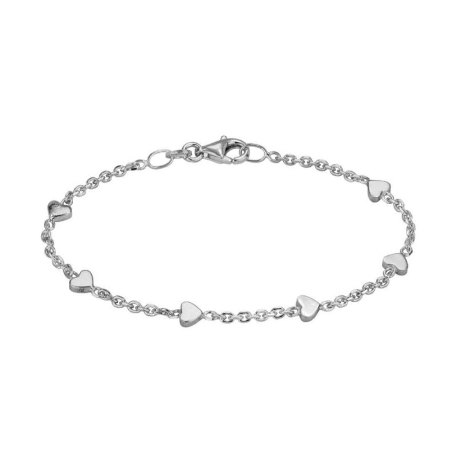 Jewelry Smyth Jewelers | Sterling Silver Hearts Station Bracelet