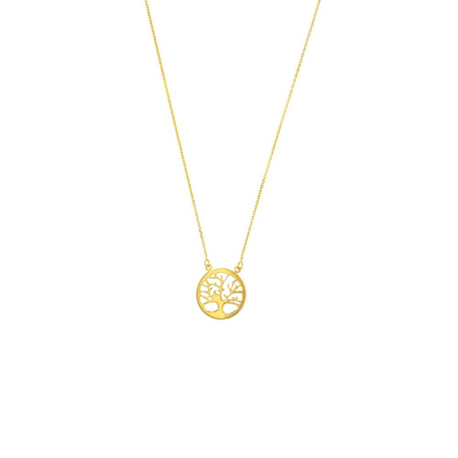 Jewelry Smyth Jewelers | 14K Yellow Gold Tree Of Life Necklace 18"