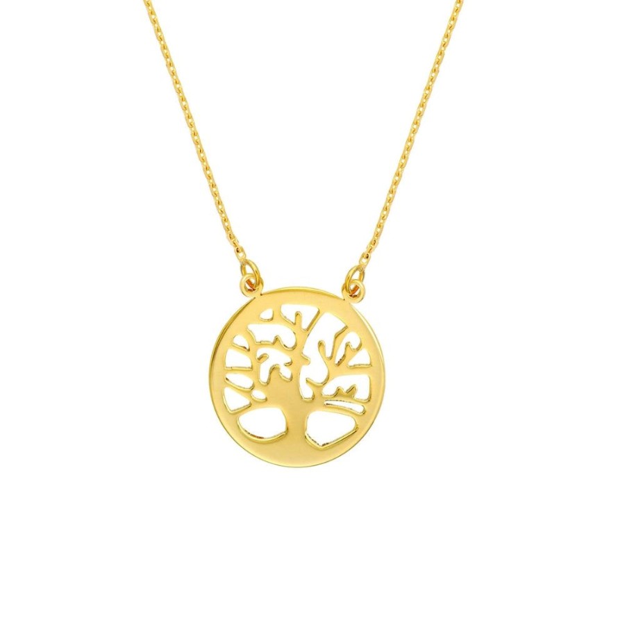 Jewelry Smyth Jewelers | 14K Yellow Gold Tree Of Life Necklace 18"