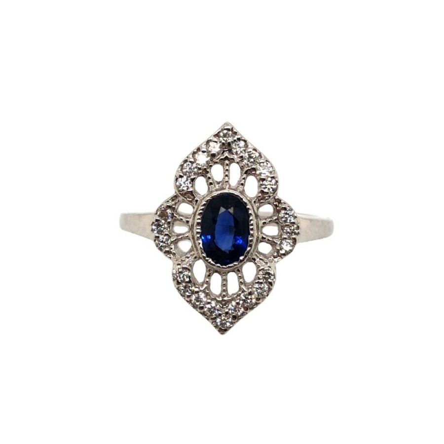 Jewelry Smyth Jewelers | 14K White Gold Sapphire Ring