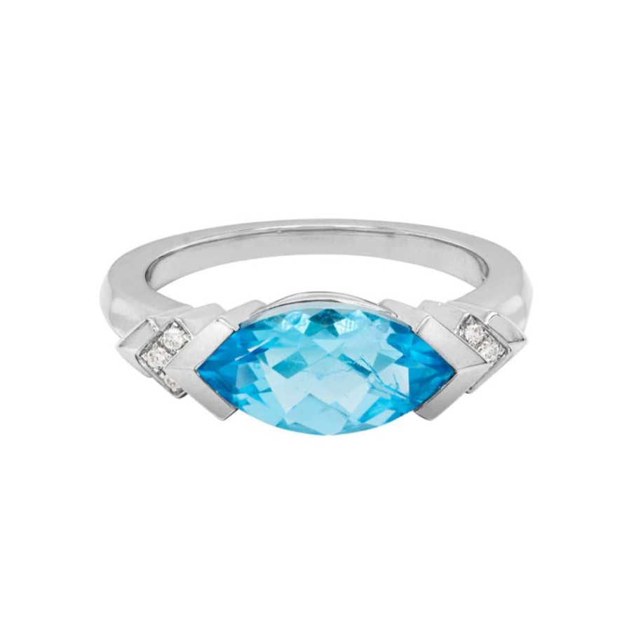 Jewelry Smyth Jewelers | 14K Swiss Blue Topaz Ring