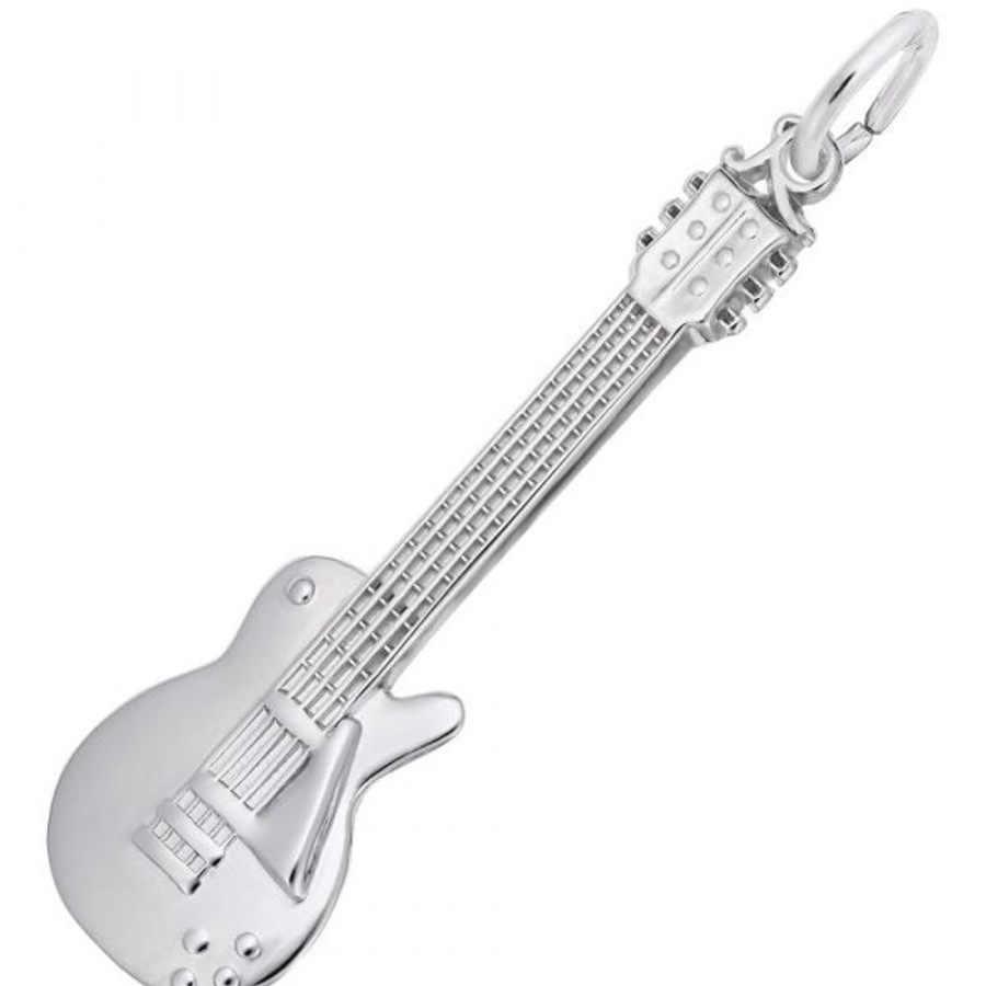 Jewelry Rembrandt | Sterling Silver Electric Guitar Charm